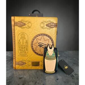 Loungefly The Mummy Book of the Living Backpack & Card Holder NWT